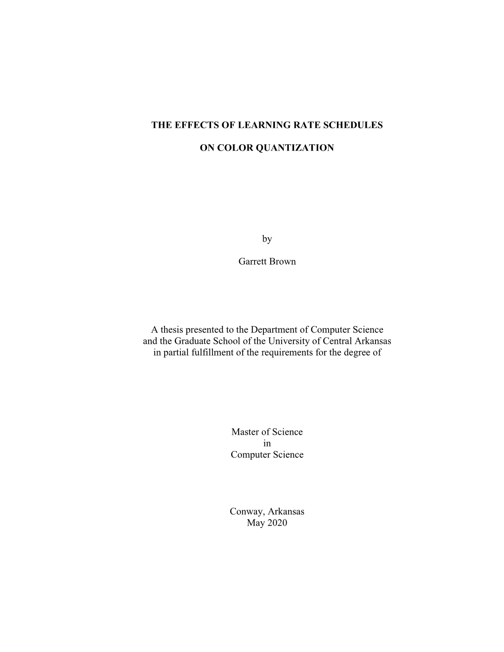 The Effects of Learning Rate Schedules on Color Quantization