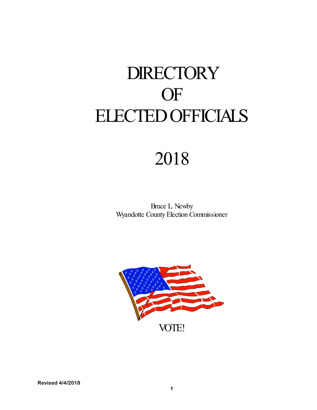 Directory of Elected Officials 2018