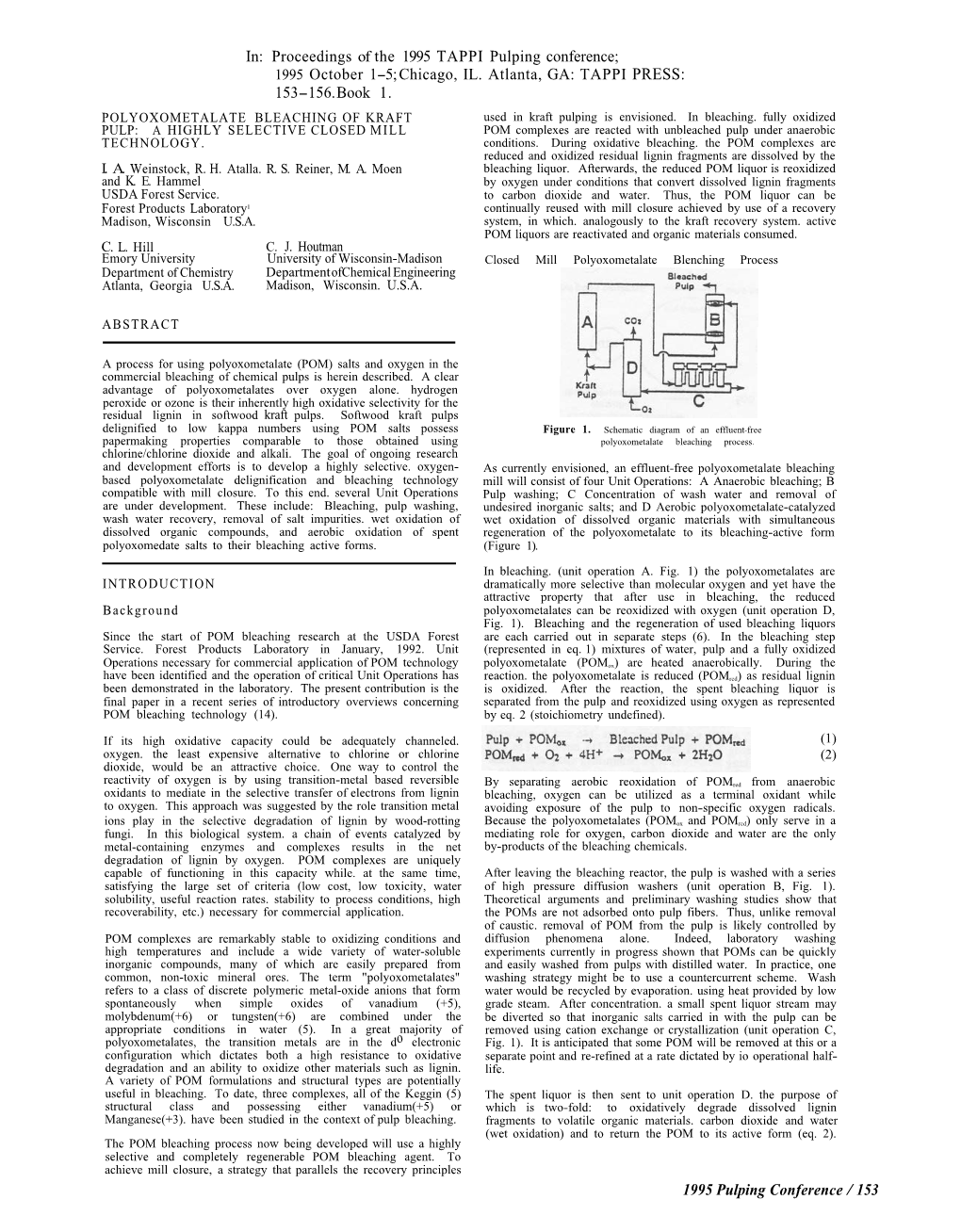 Polyoxometalate Bleaching of Kraft Pulp