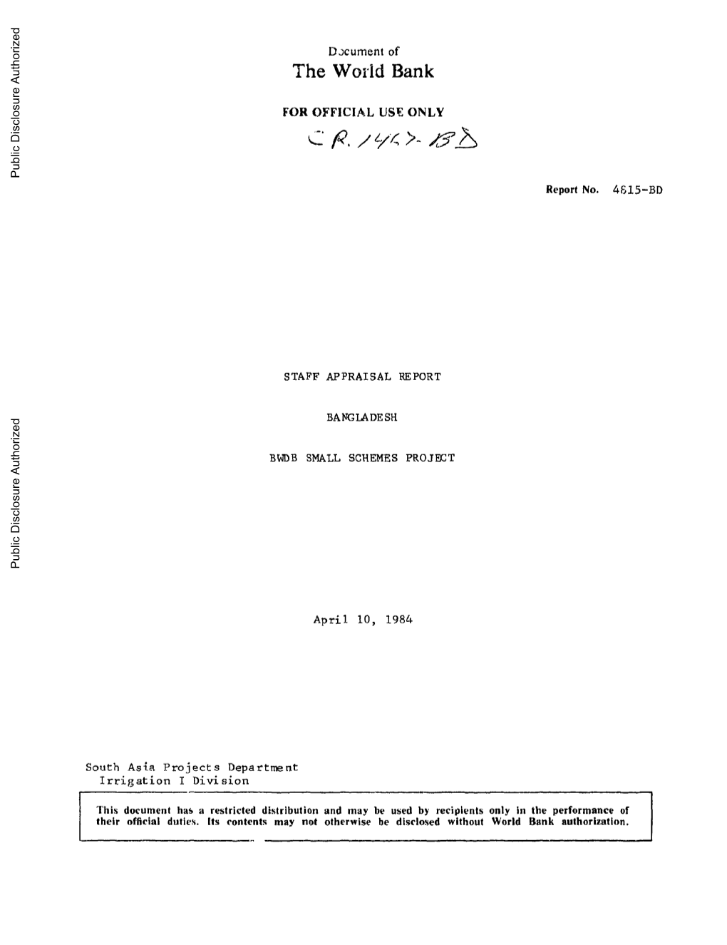 World Bank Document