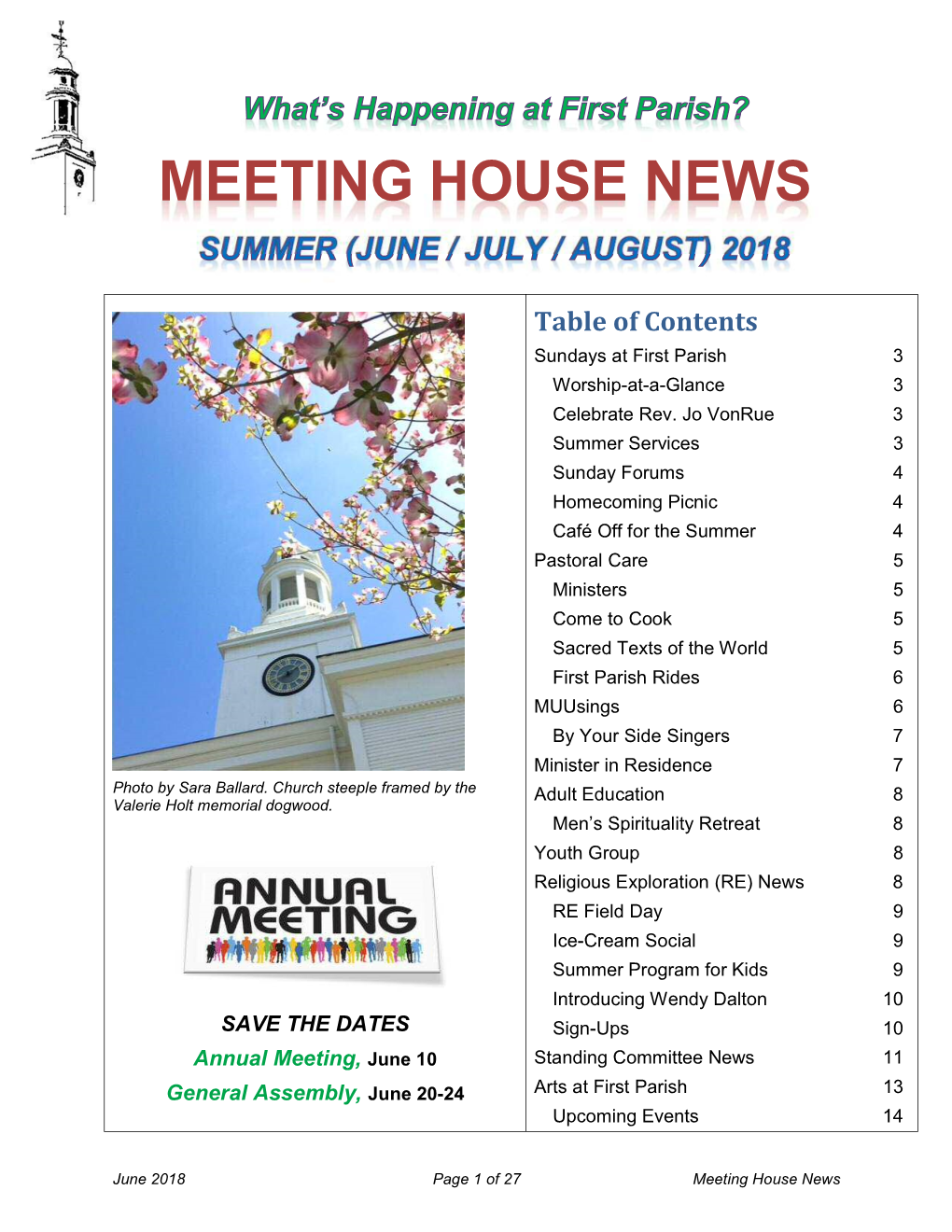 Meeting House News