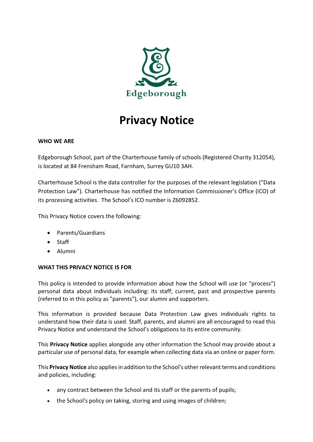 Privacy Notice