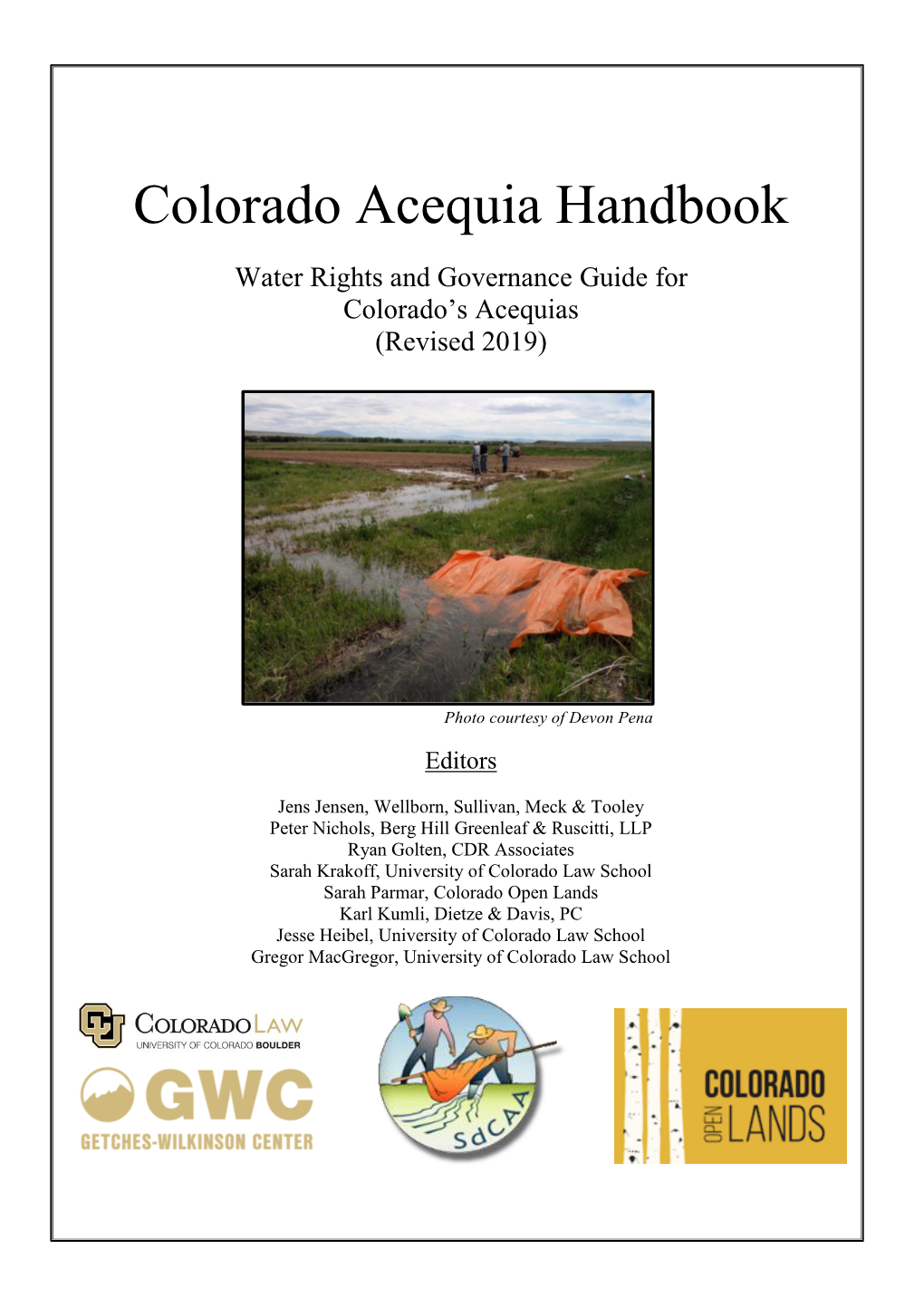 Colorado Acequia Handbook