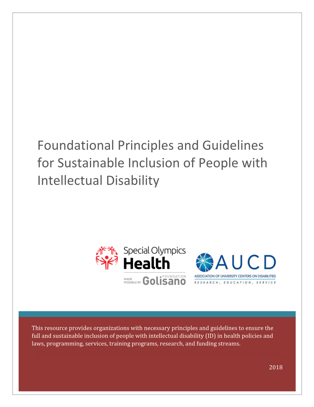 Foundational Principles for Sustainable Inclusion Of