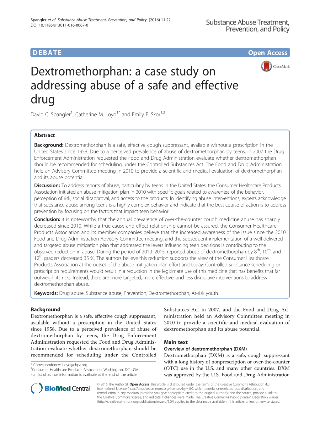 A Case Study on Addressing Abuse of a Safe and Effective Drug David C