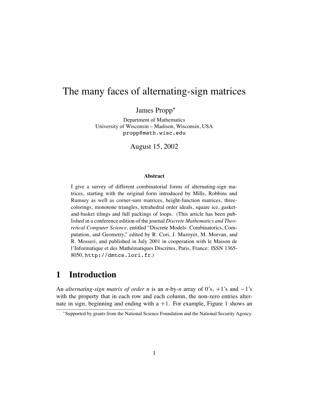 The Many Faces of Alternating-Sign Matrices