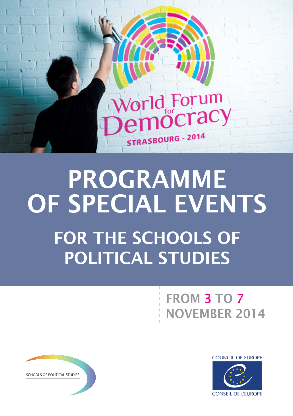 Programme of Special Events Monday 3 November 2014 5