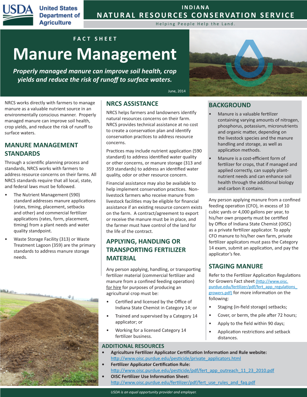 Manure Management Factsheet