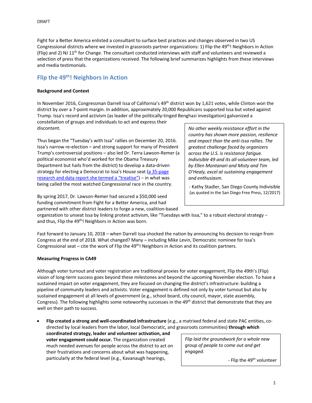 Fight Partner Assessment Highlights