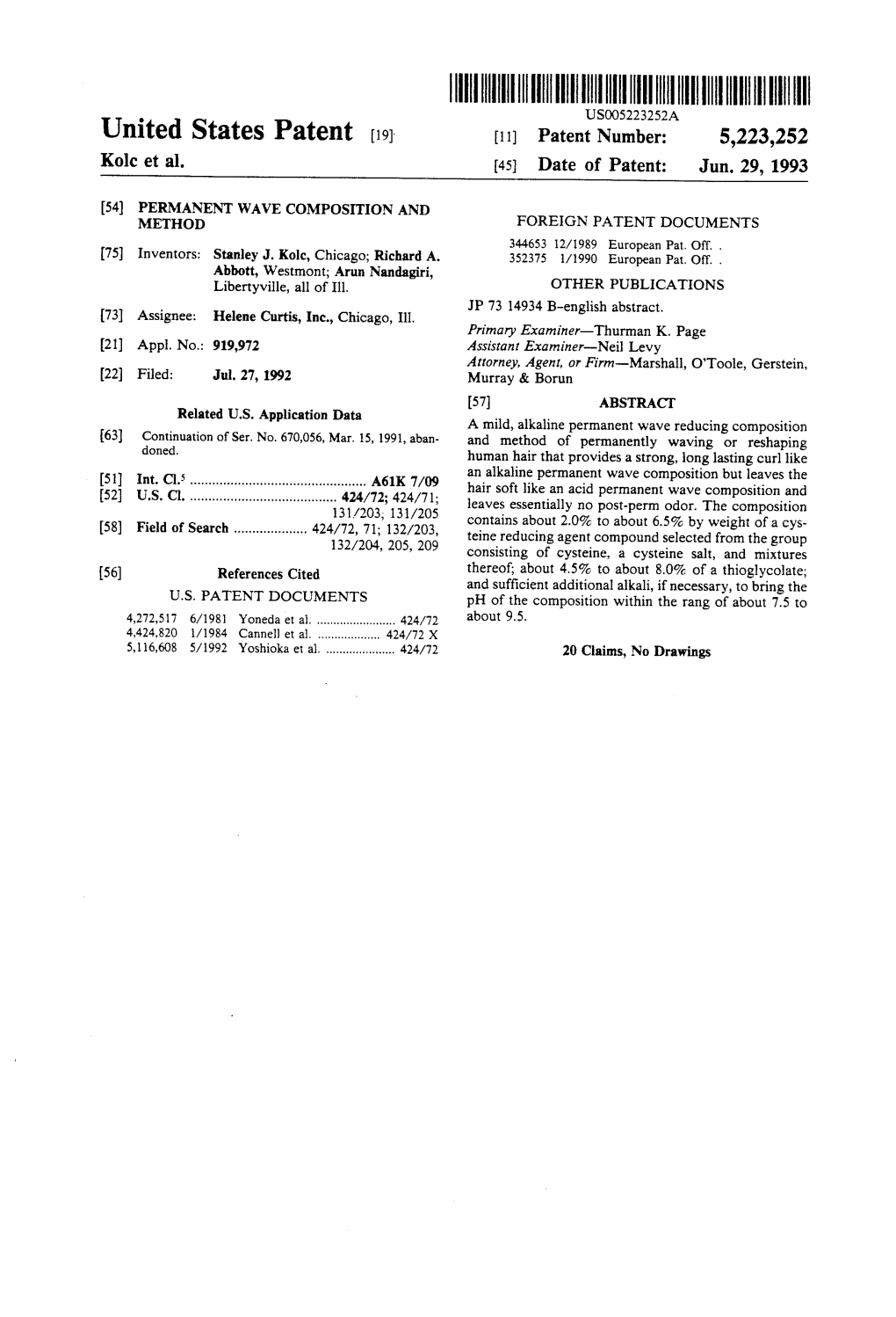 US5223252.Pdf