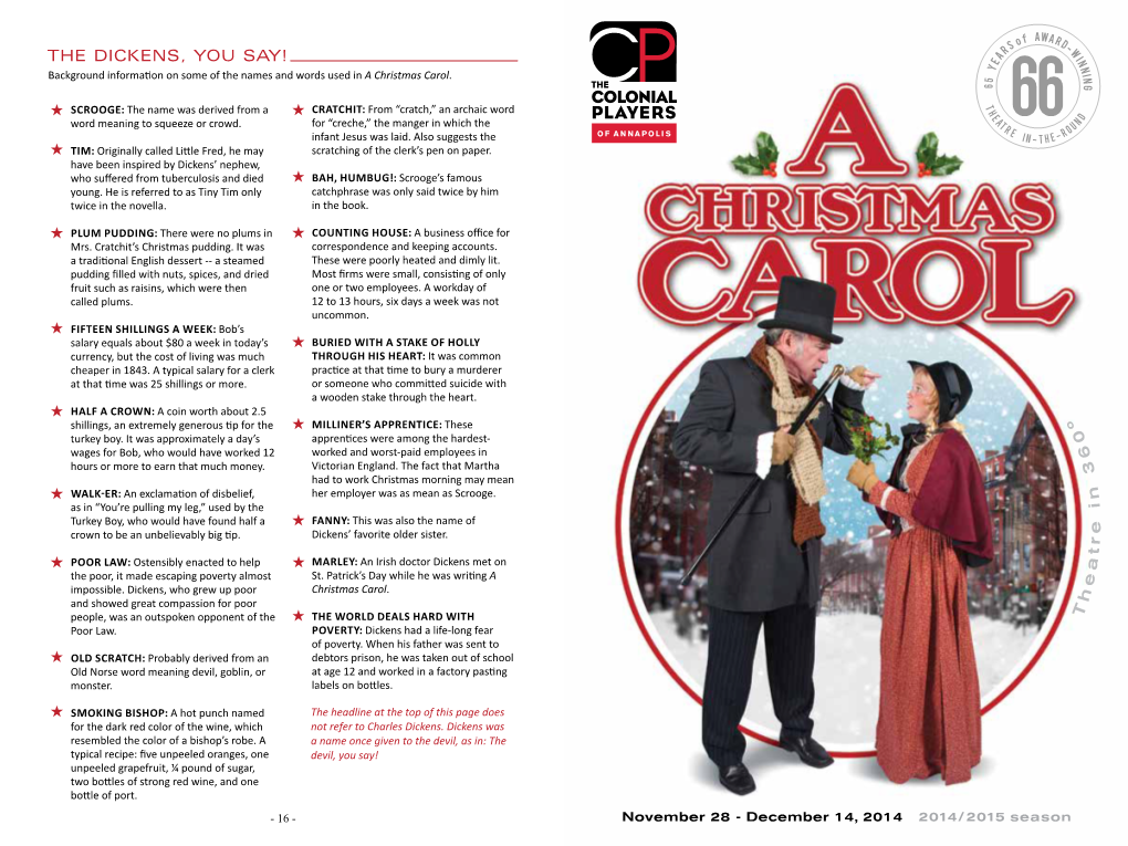 A Christmas Carol Playbill