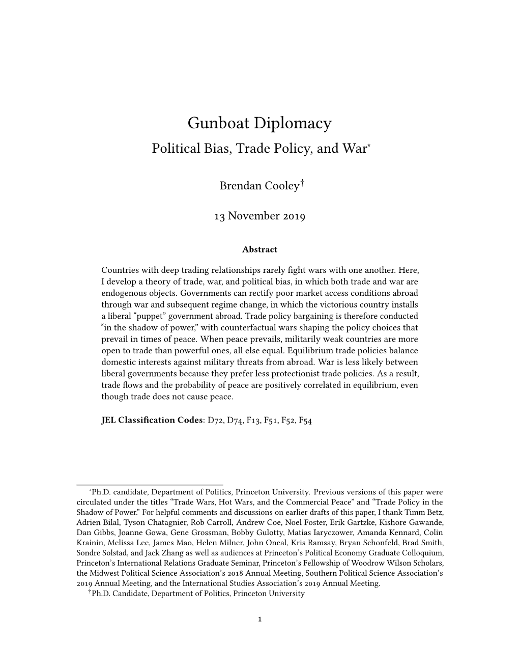 Gunboat Diplomacy: Political Bias, Trade Policy, And
