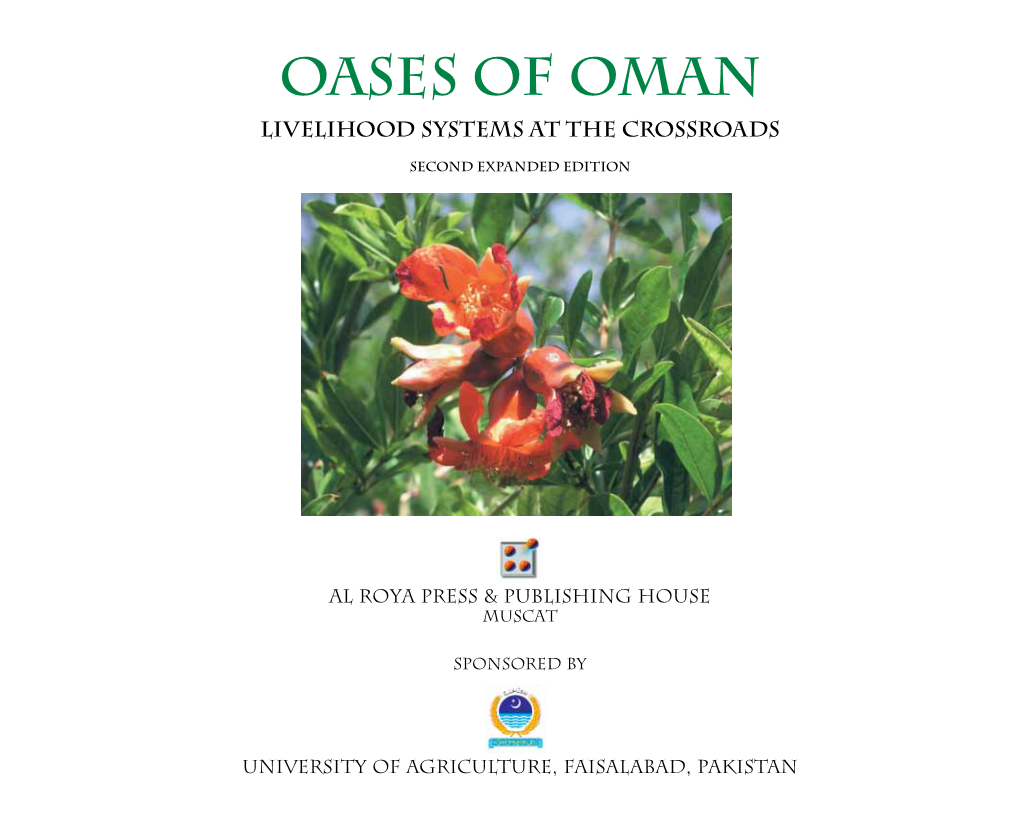 Oases of Oman Livelihood Systems at the Crossroads