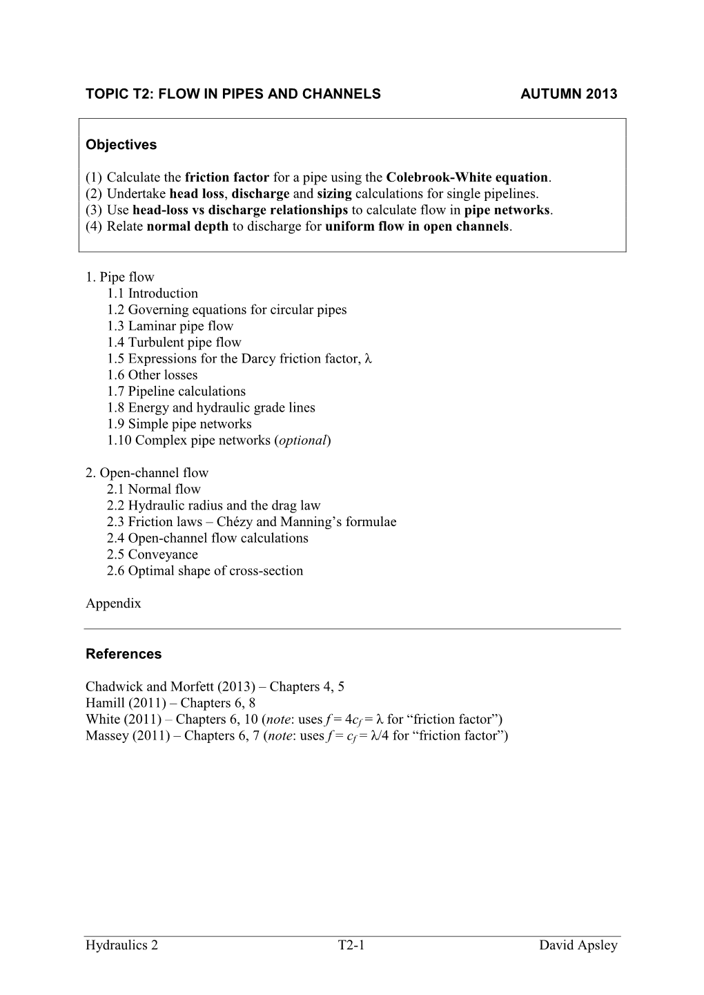 Calculate the Friction Factor for a Pipe Using the Colebrook-White Equation