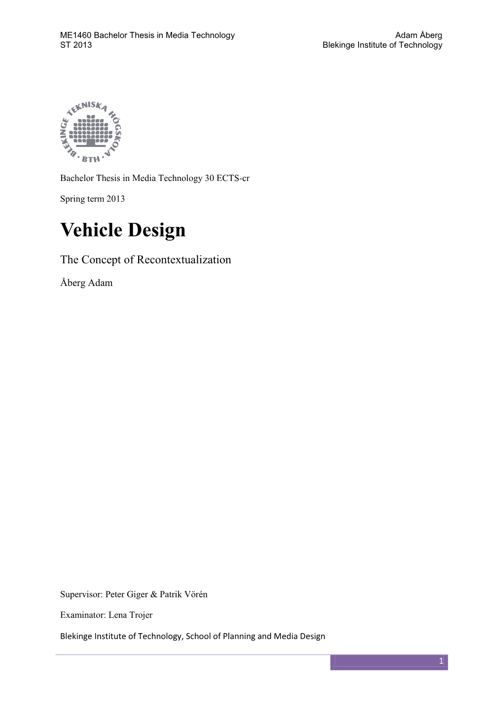 Vehicle Design