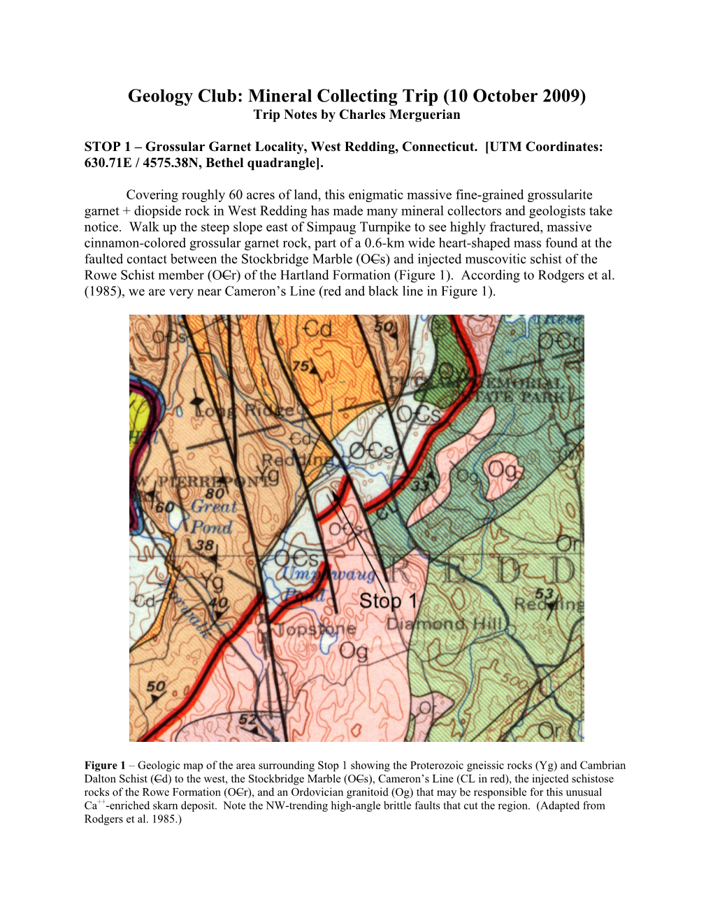 Geology Club Mineral: Collecting Trip