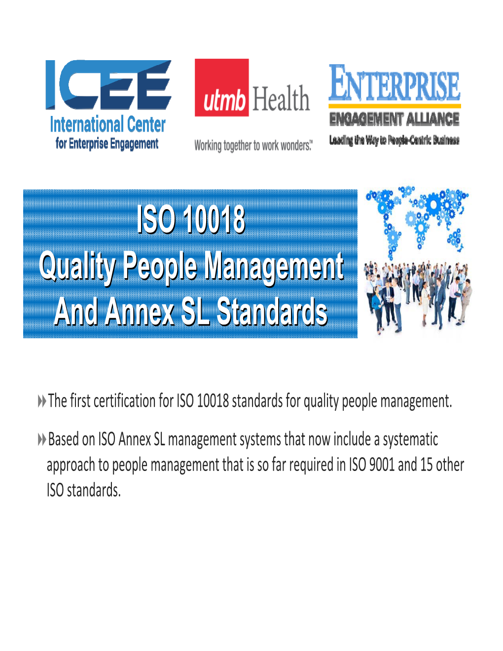 ISO 10018 Quality People Management and Annex SL