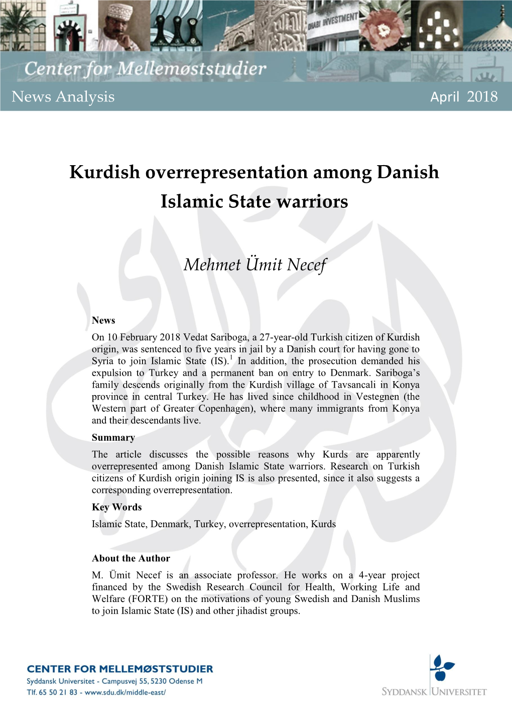 Kurdish Overrepresentation Among Danish Islamic State Warriors