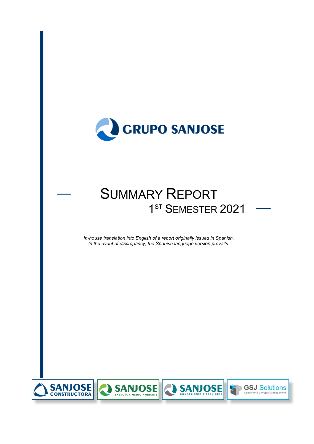 Financial Report 1St Semester 2021