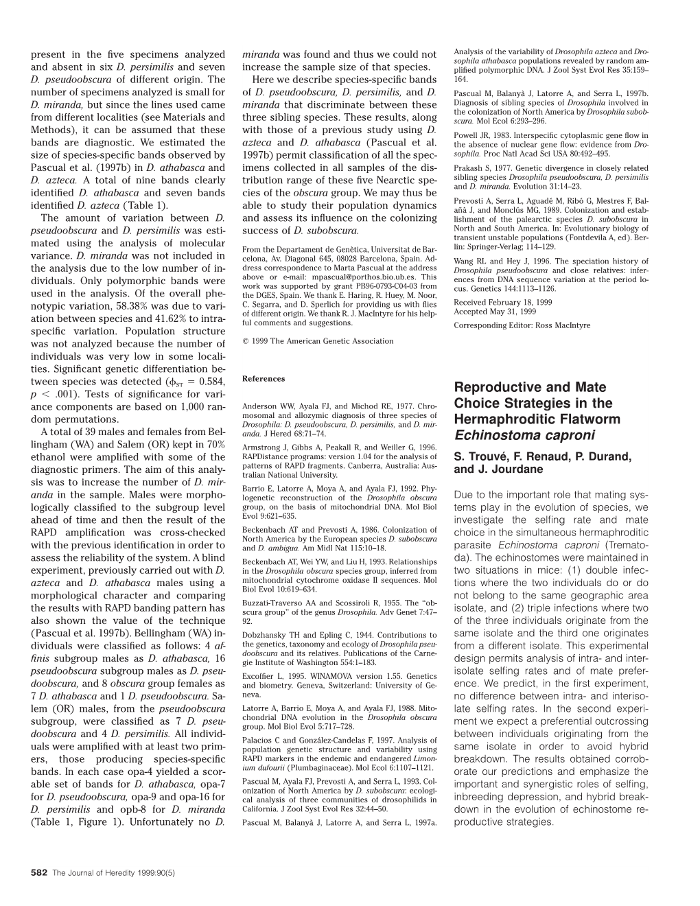 Reproductive and Mate Choice Strategies in the Hermaphroditic