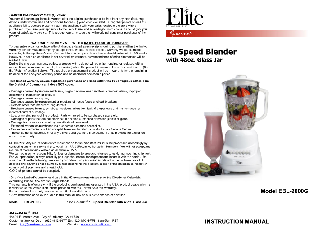 6-Speed Blender