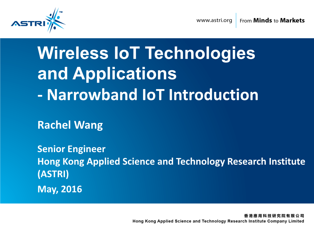 Narrowband Iot Introduction