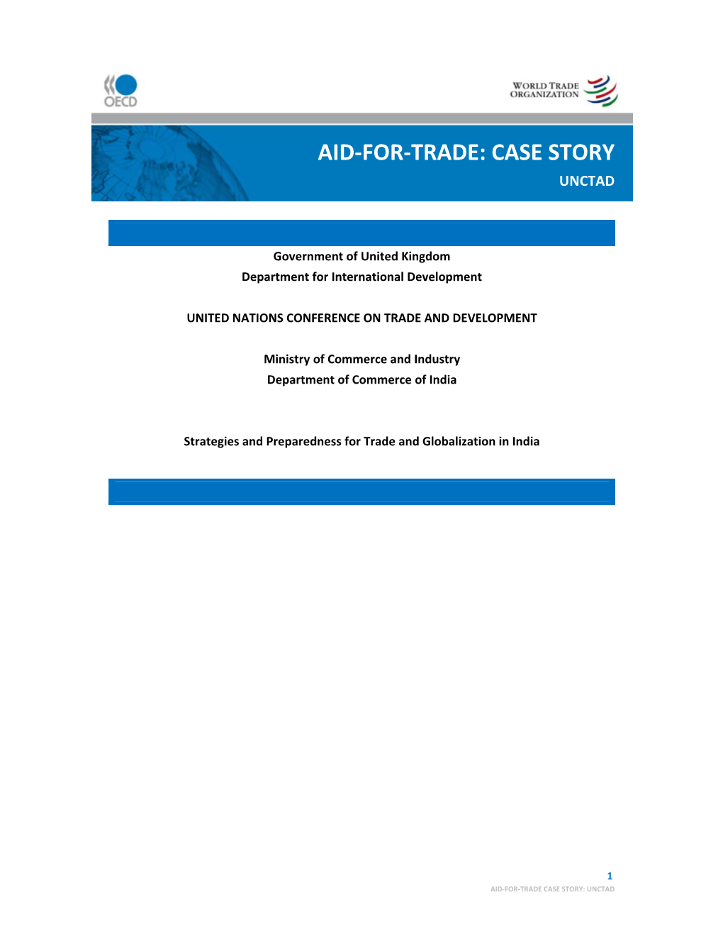 Strategies and Preparedness for Trade and Globalization in India