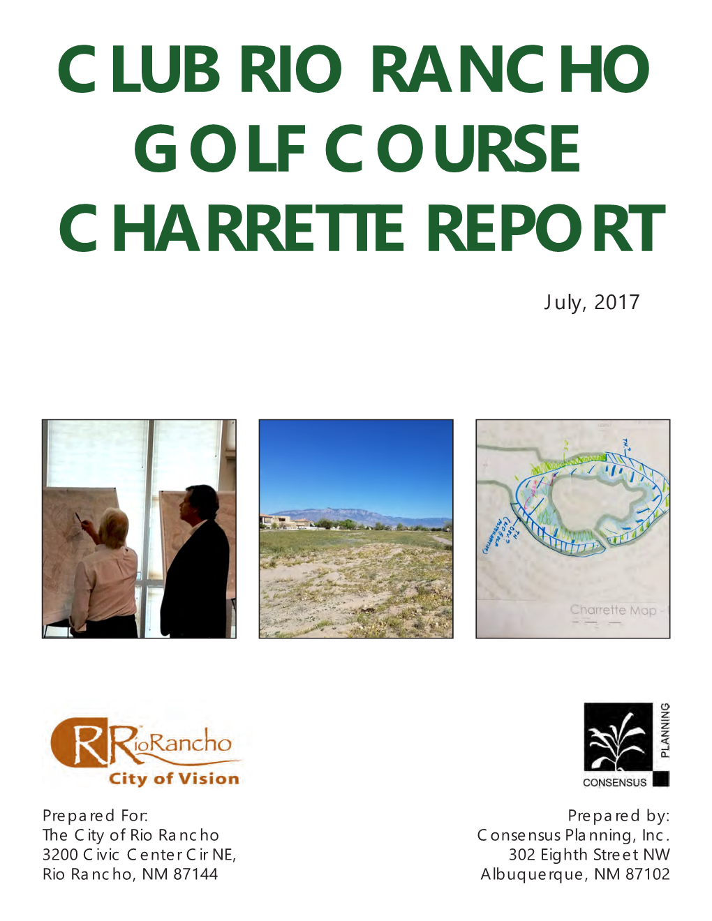 Club Rio Rancho Golf Course Charrette Report