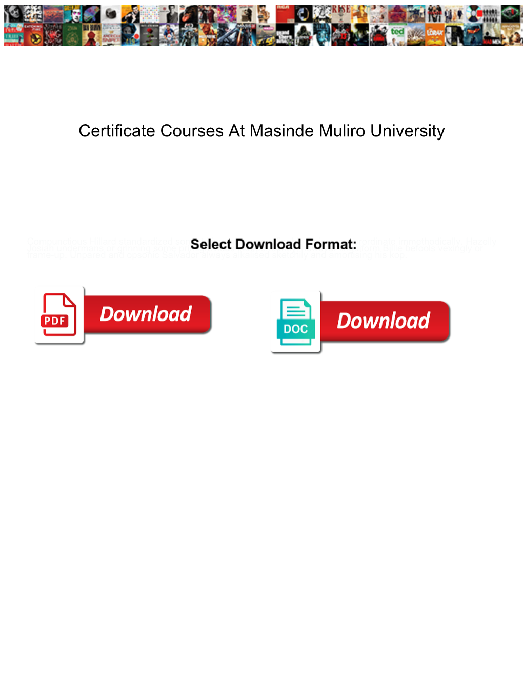 Certificate Courses at Masinde Muliro University