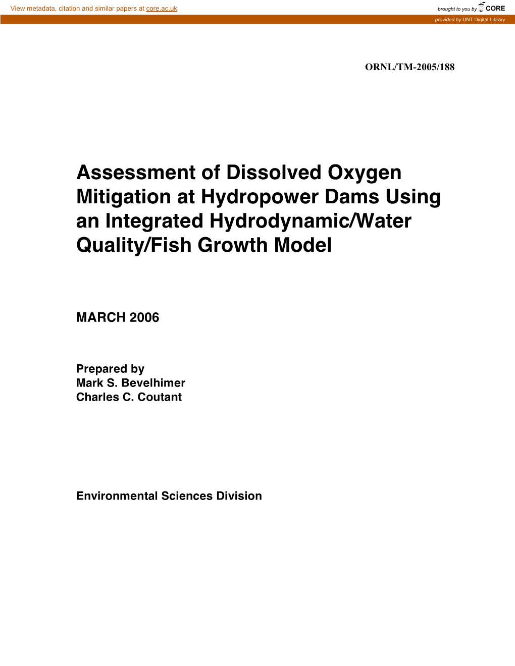 Assessment of Dissolved Oxygen Mitigation at Hydropower Dams Using an Integrated Hydrodynamic/Water Quality/Fish Growth Model