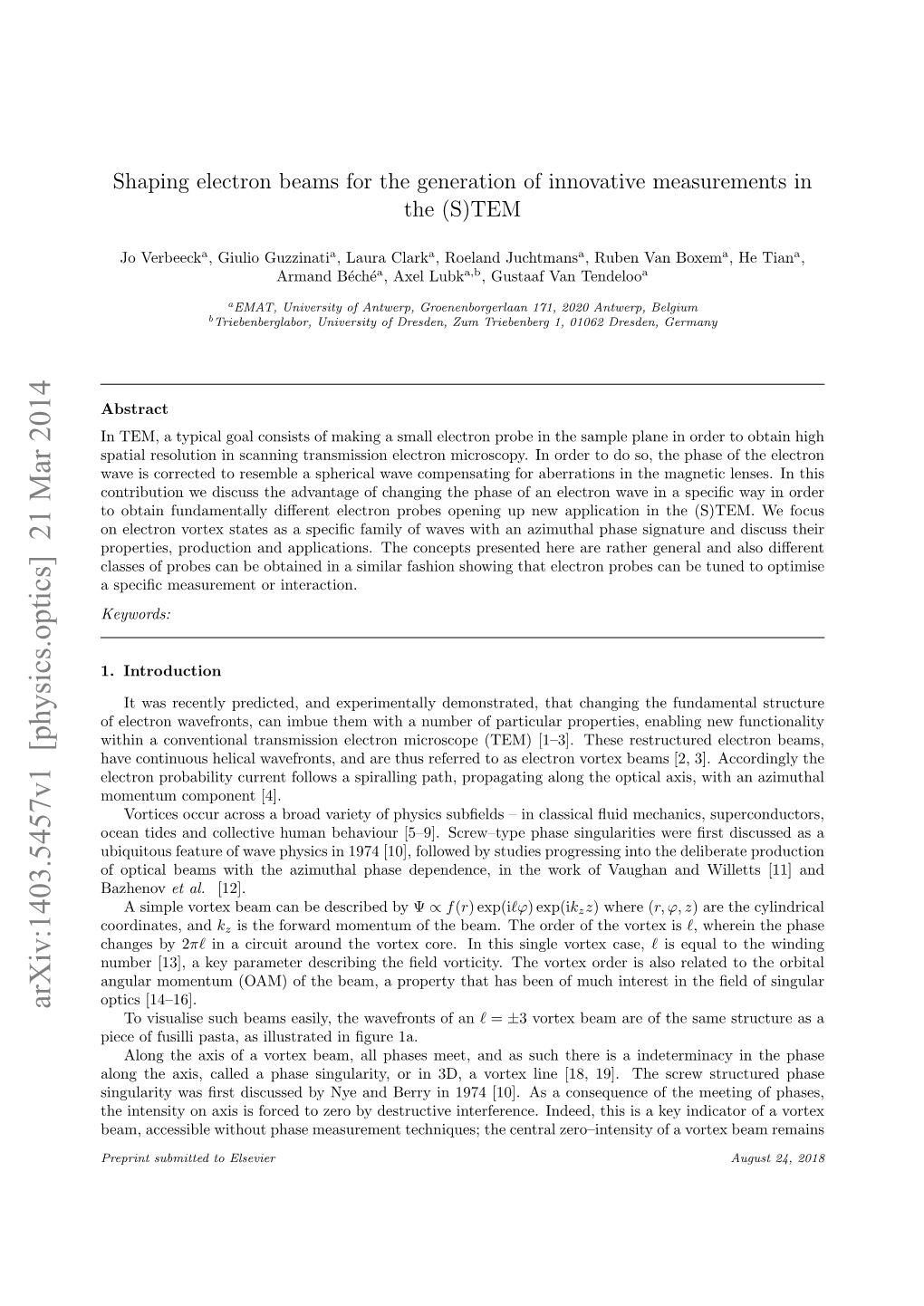 Shaping Electron Beams for the Generation of Innovative Measurements in the (S)TEM