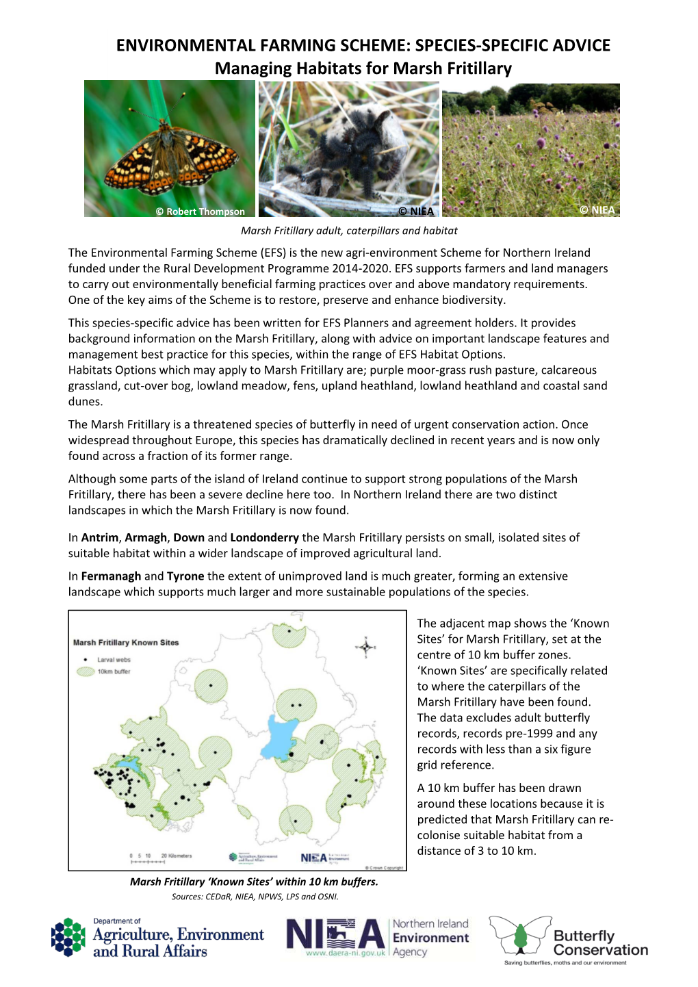 SPECIES-SPECIFIC ADVICE Managing Habitats for Marsh Fritillary