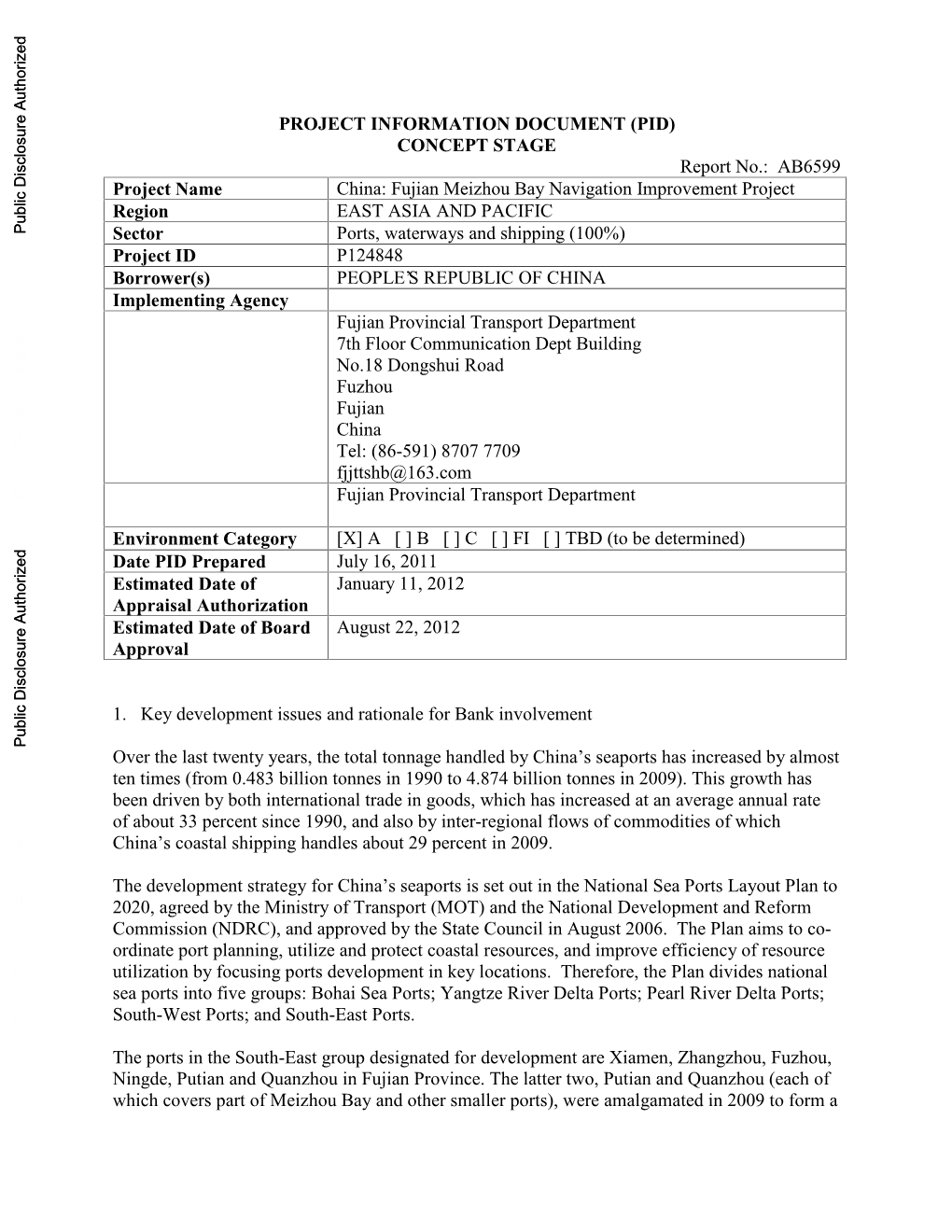 World Bank Document