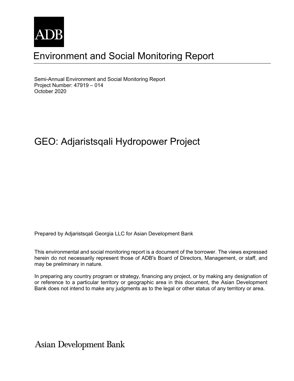 Adjaristsqali Hydropower Project