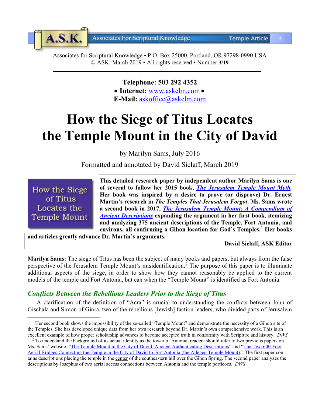 Israel and Judah: 18. Temple Interior and Dedication