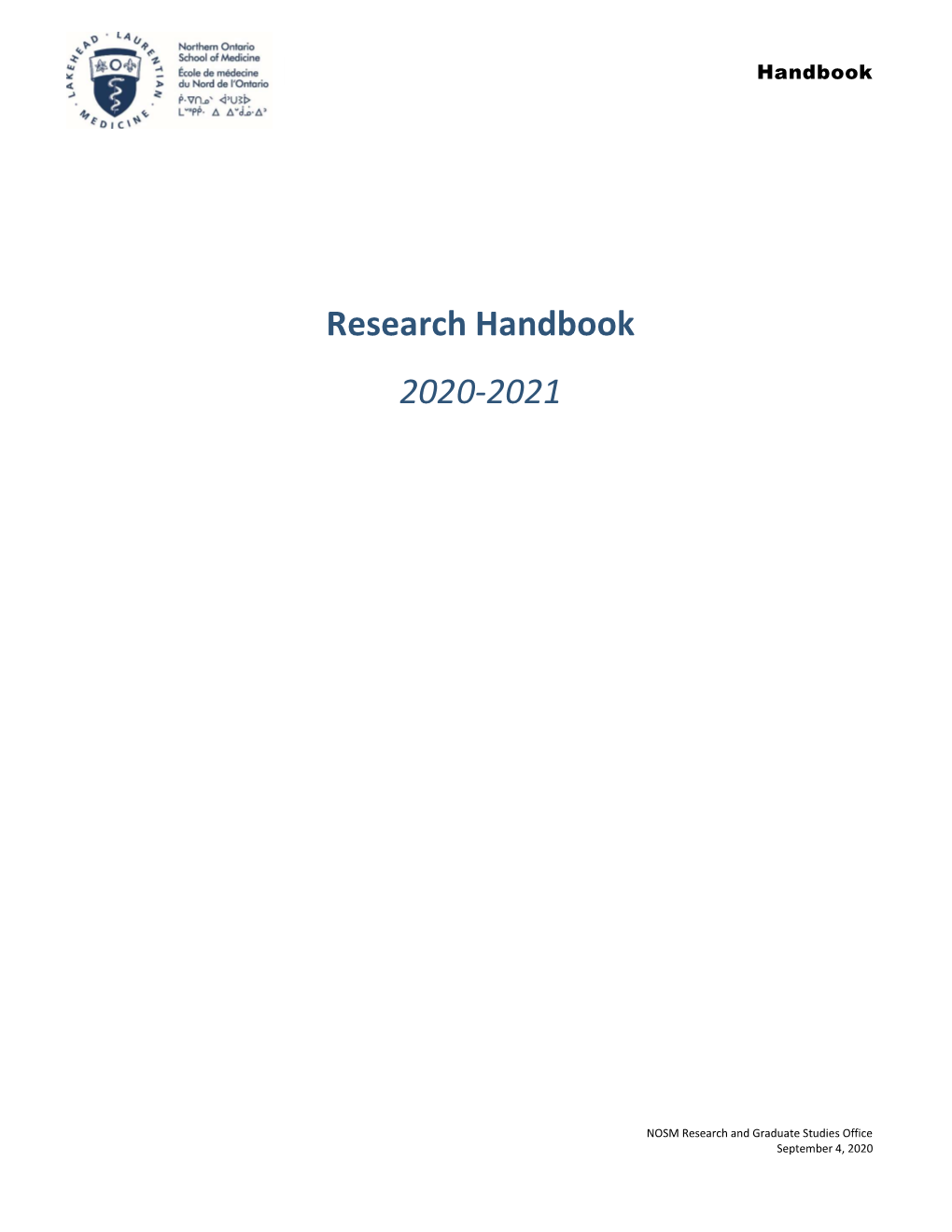 Research Handbook 2020-2021