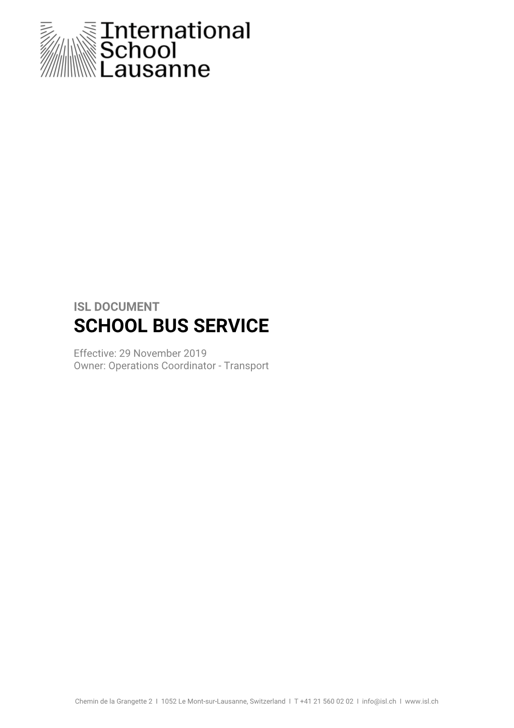 School Bus Service