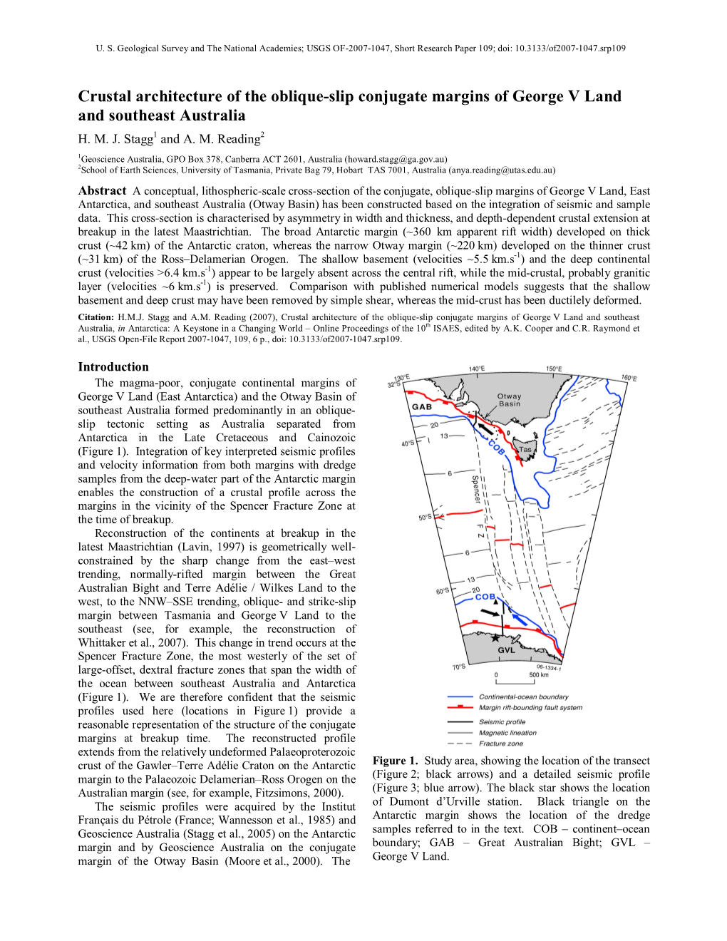 Crustal Architecture of the Oblique-Slip Conjugate Margins of George V Land and Southeast Australia H