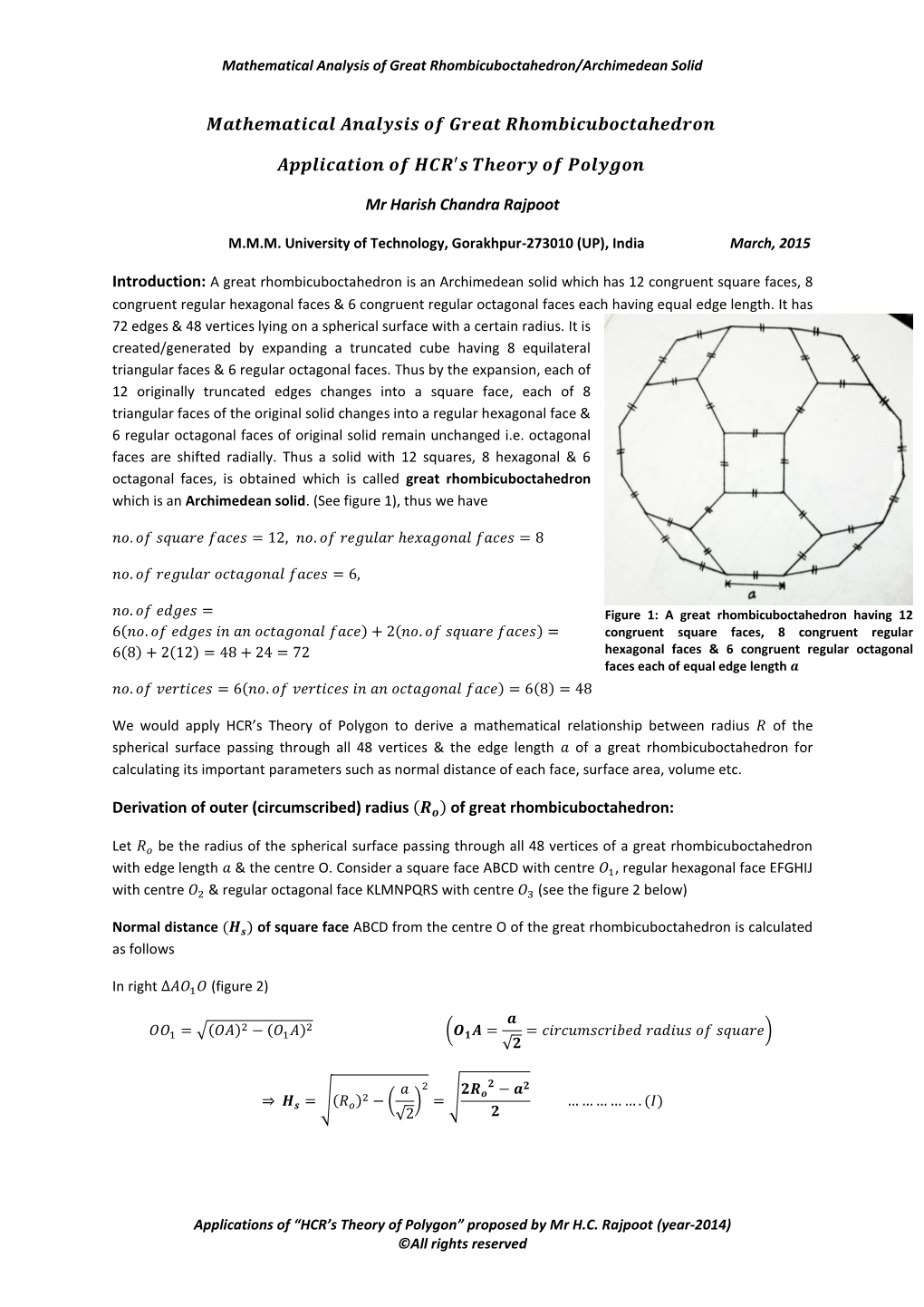 Of Great Rhombicuboctahedron/Archimedean Solid