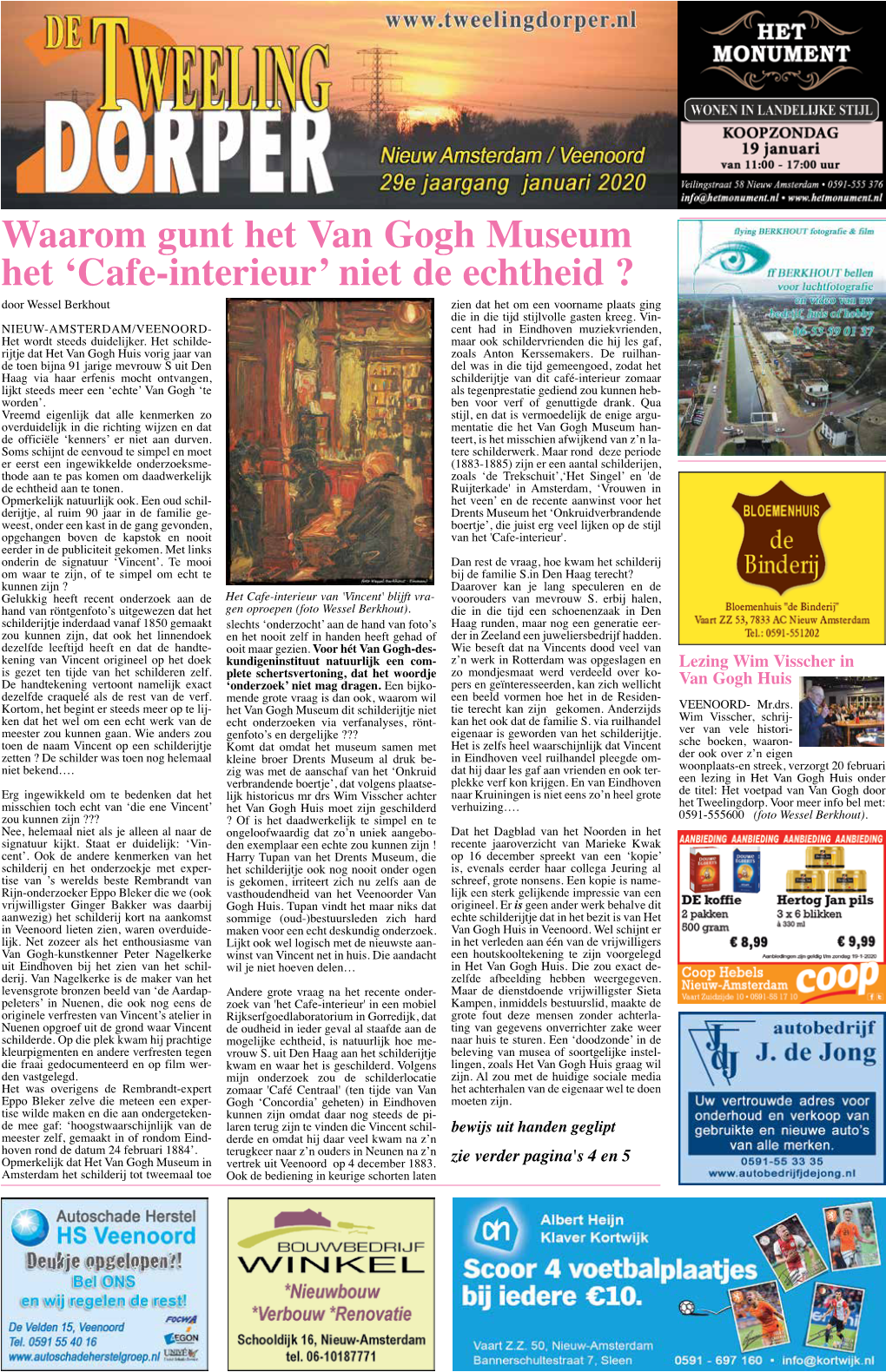 Waarom Gunt Het Van Gogh Museum Het 'Cafe-Interieur' Niet De Echtheid ?
