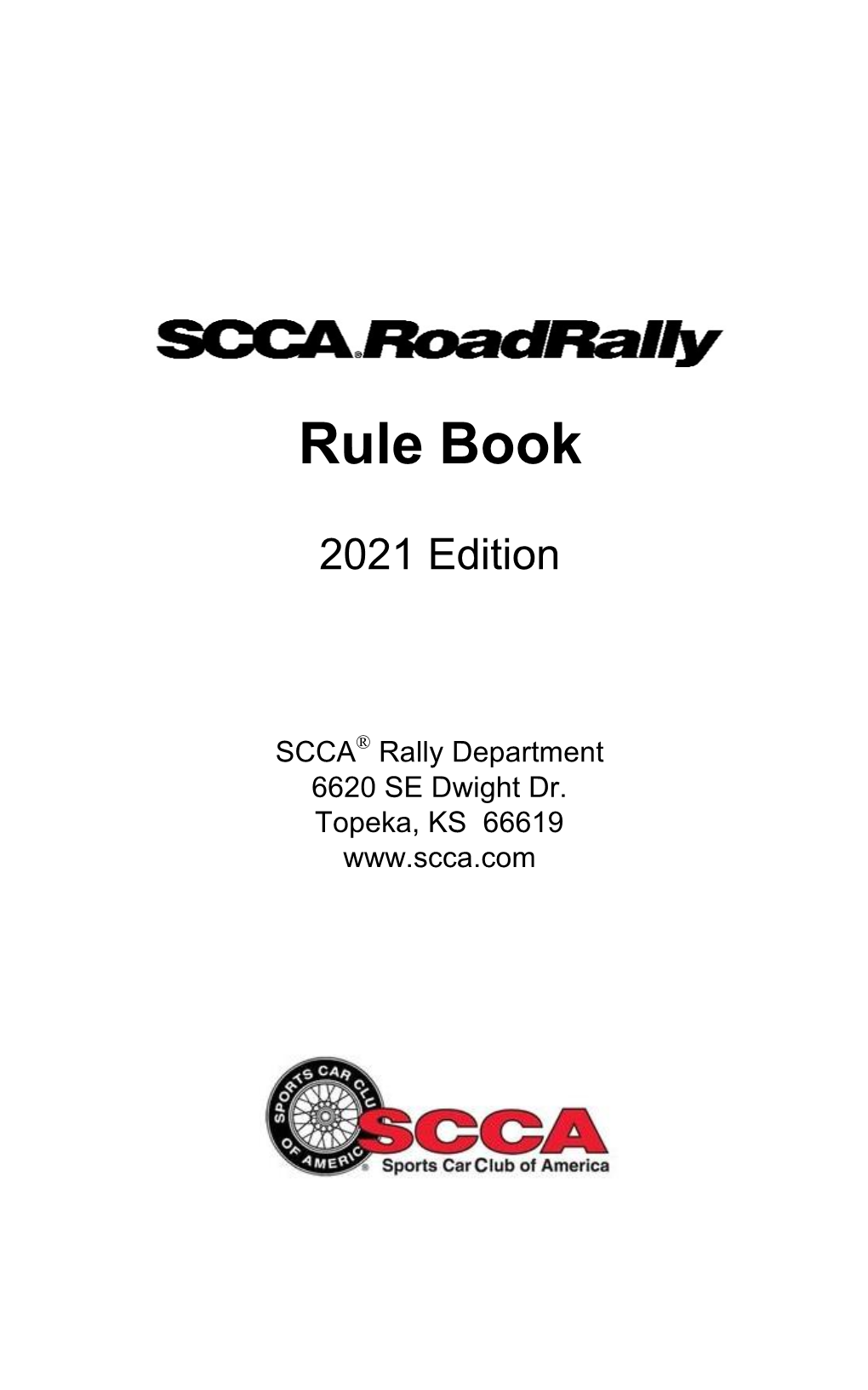 2021 SCCA Roadrally Rules