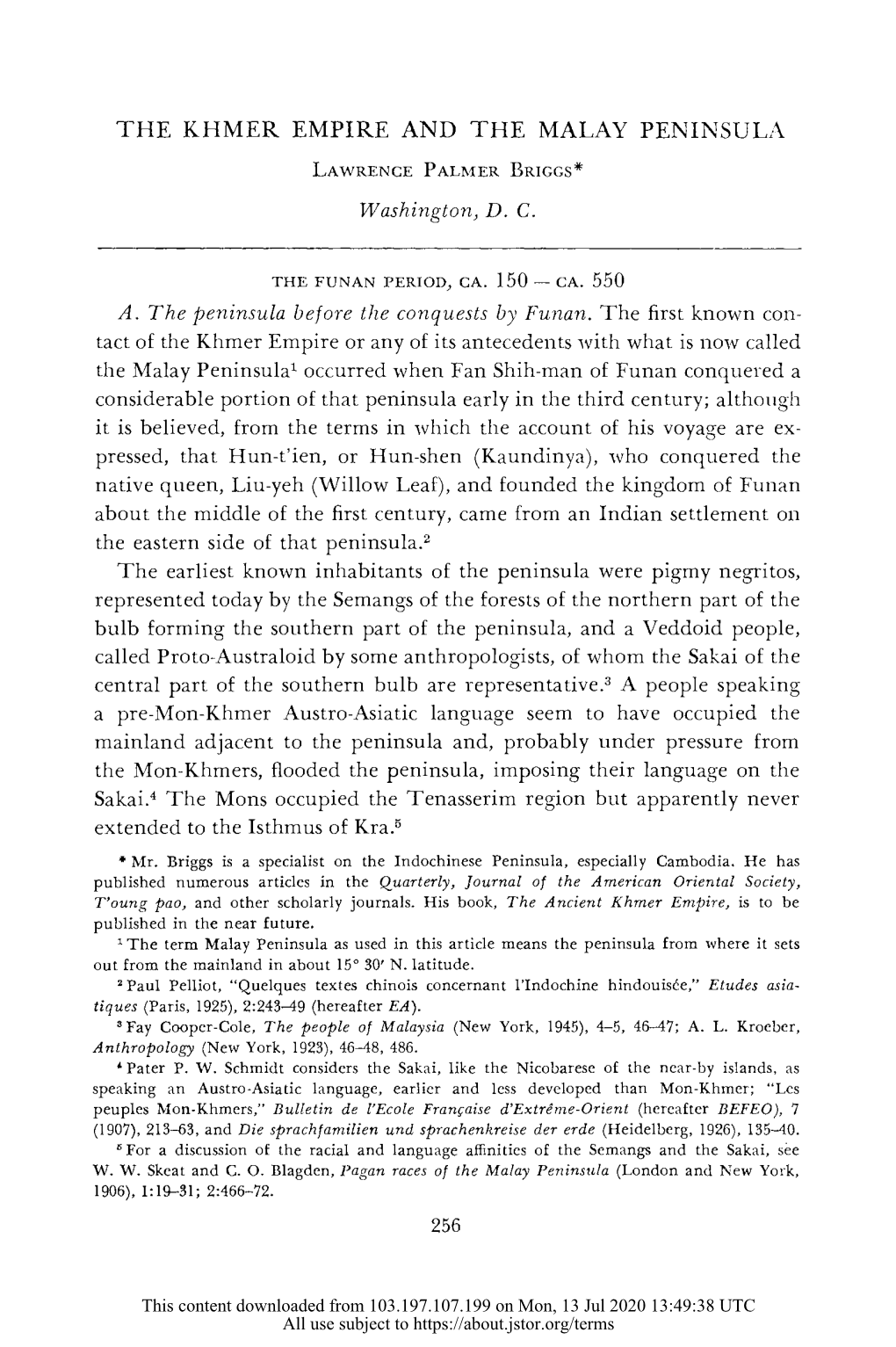 The Khmer Empire and the Malay Peninsula