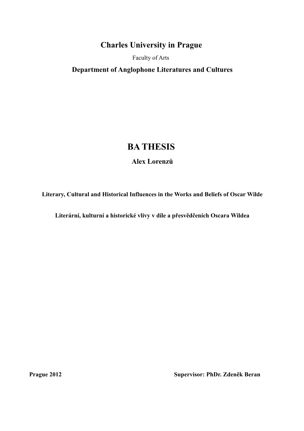 BA THESIS Alex Lorenzů