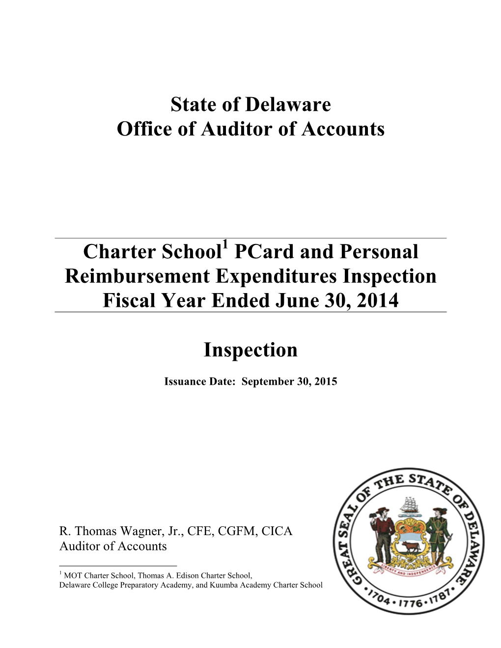 Charter School Pcard and Personal Reimbursement Expenditures Inspection