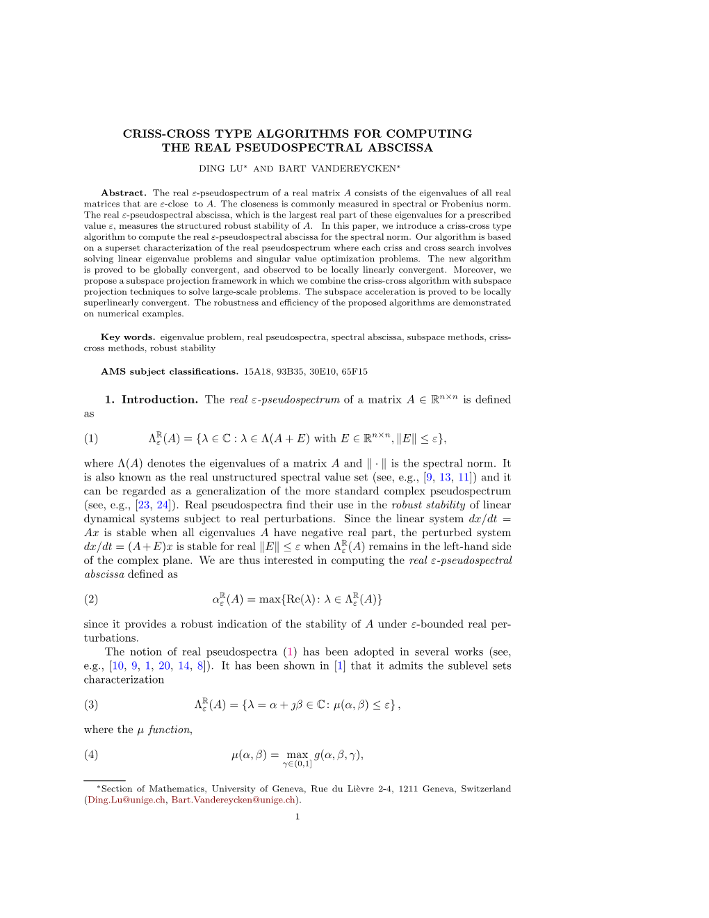 Criss-Cross Type Algorithms for Computing the Real Pseudospectral Abscissa