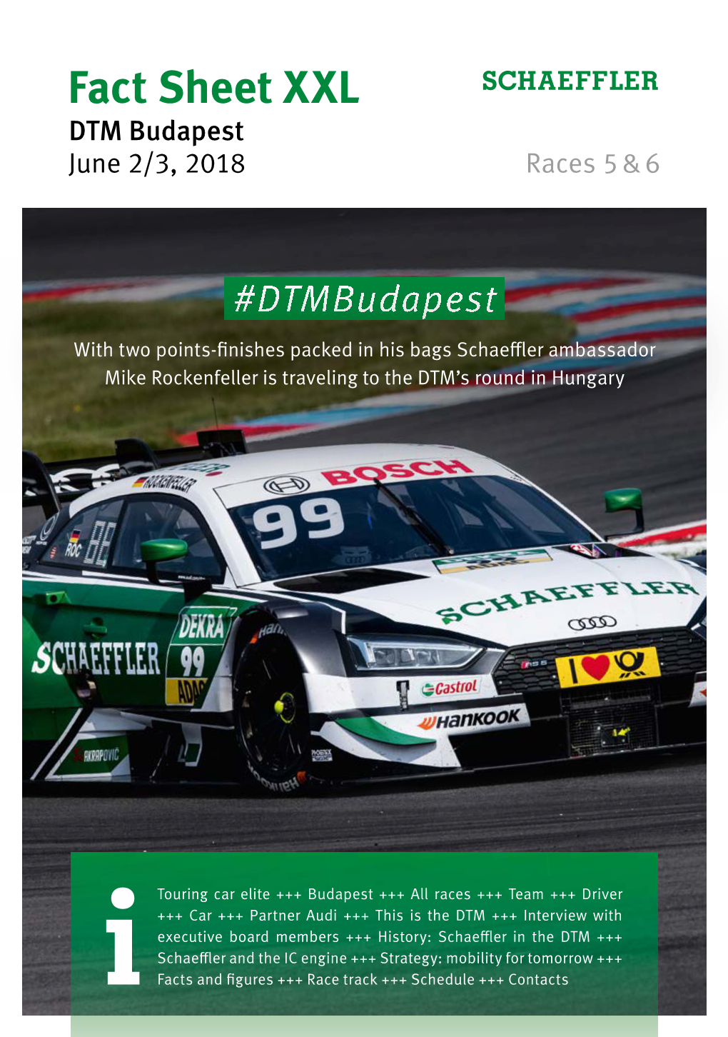 DTM Budapest June 2/3, 2018 Races 5 & 6