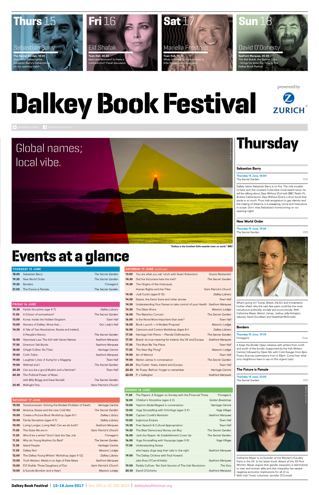 Thursday Events at a Glance