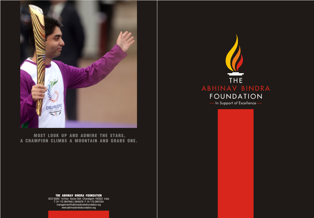 The Abhinav Bindra Foundation Brochure Final