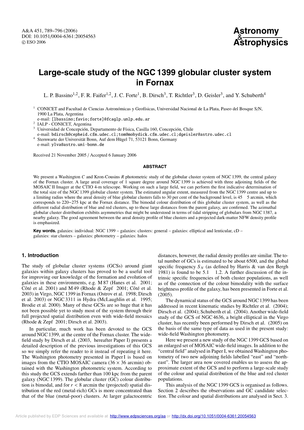Large-Scale Study of the NGC 1399 Globular Cluster System in Fornax