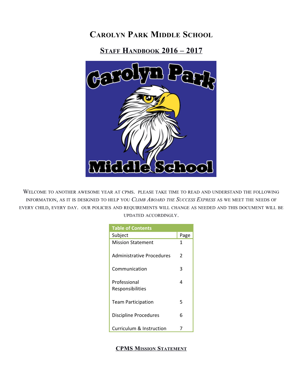 Carolyn Park Middle School